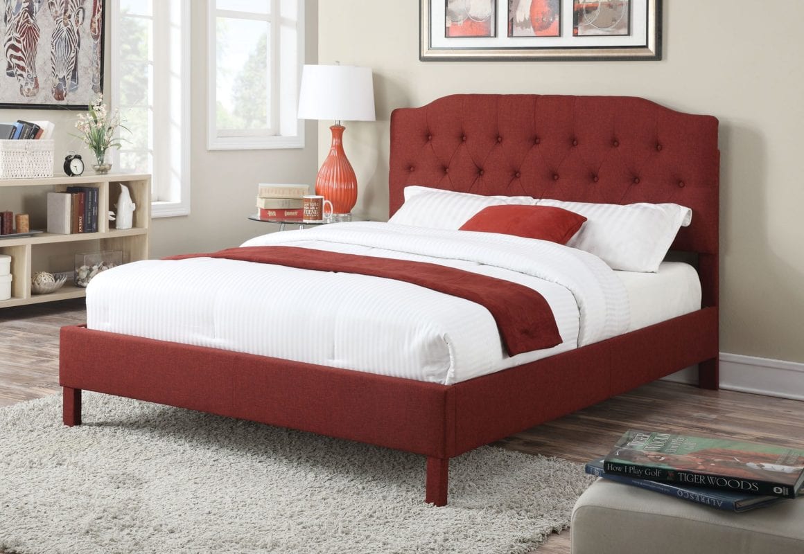 Asian queen red bed