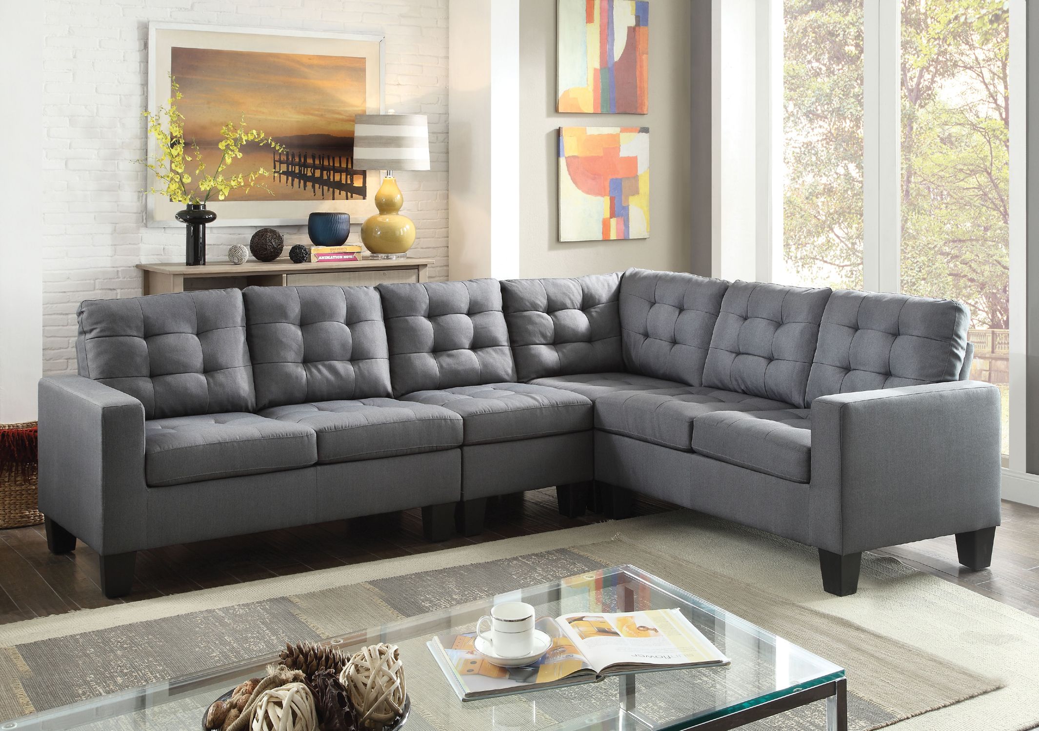linen sectional sofa bed