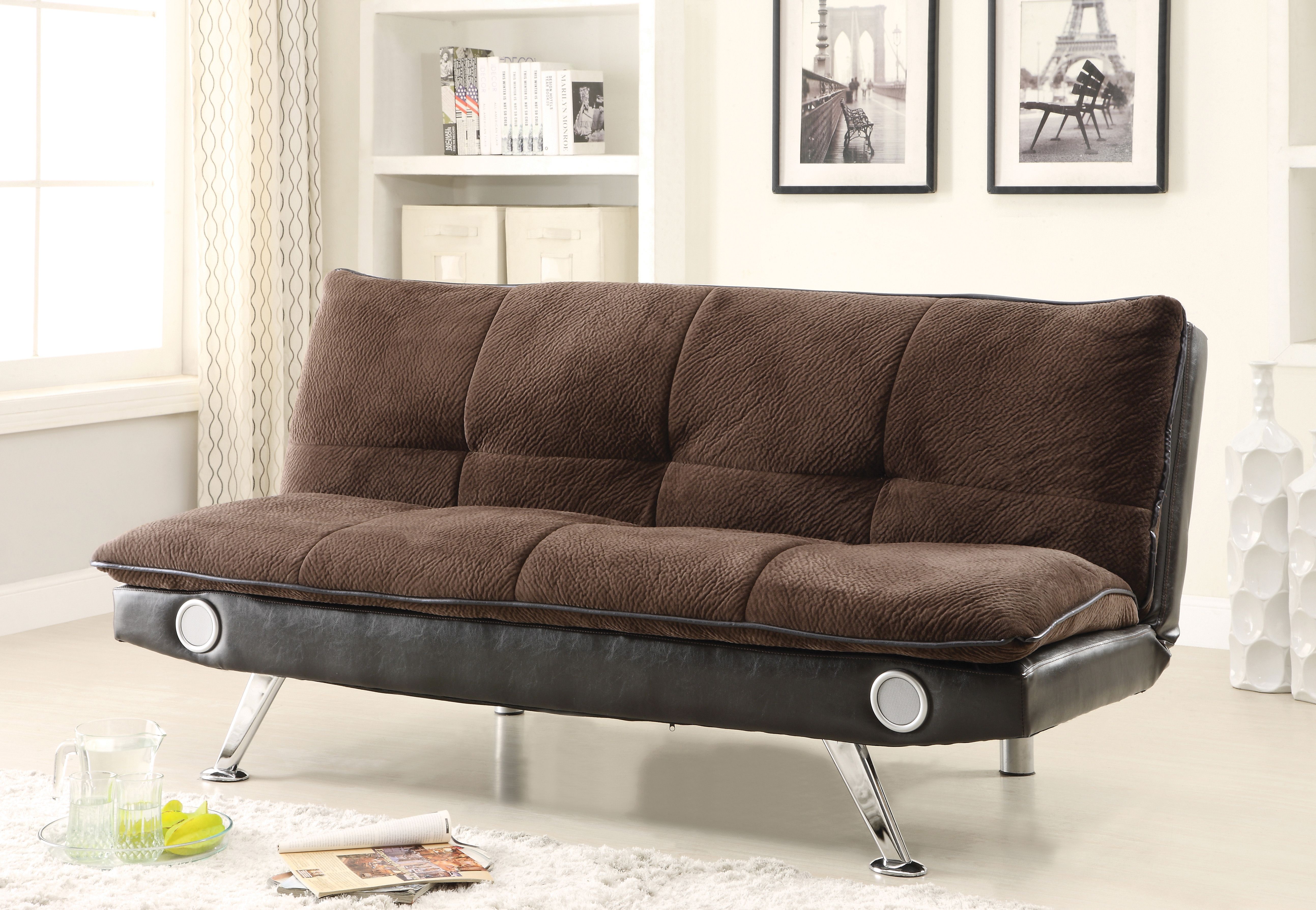 dark brown futon sofa beds