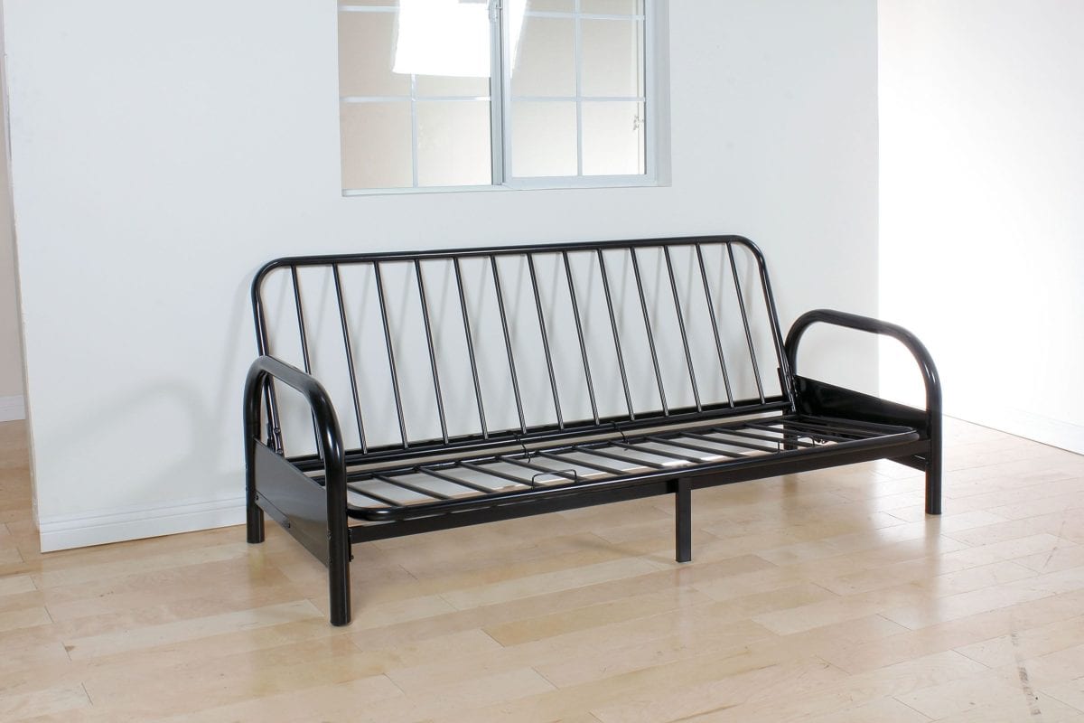 metal frame double futon sofa bed