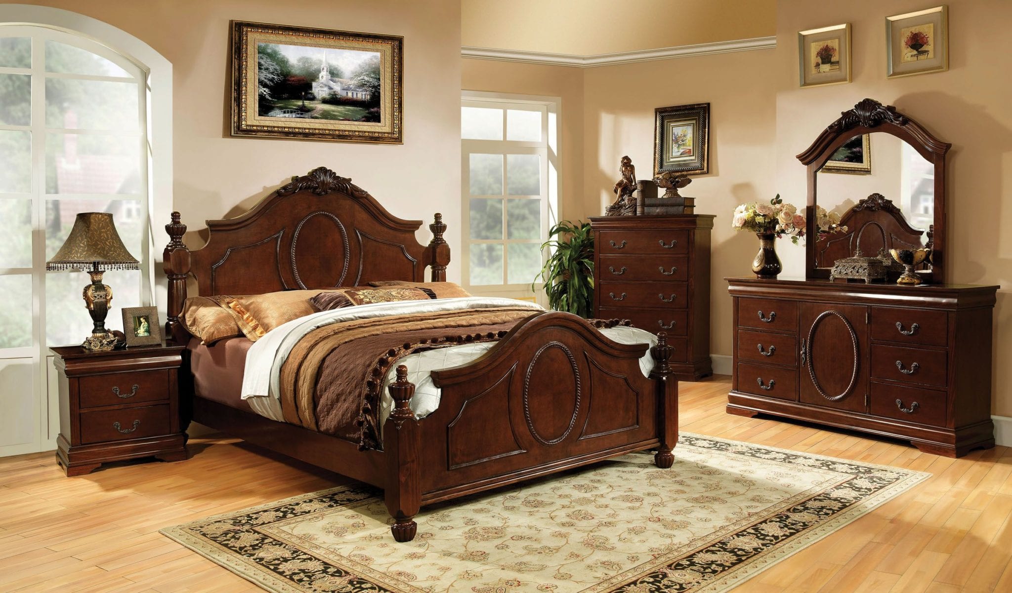 brown cherry bedroom furniture