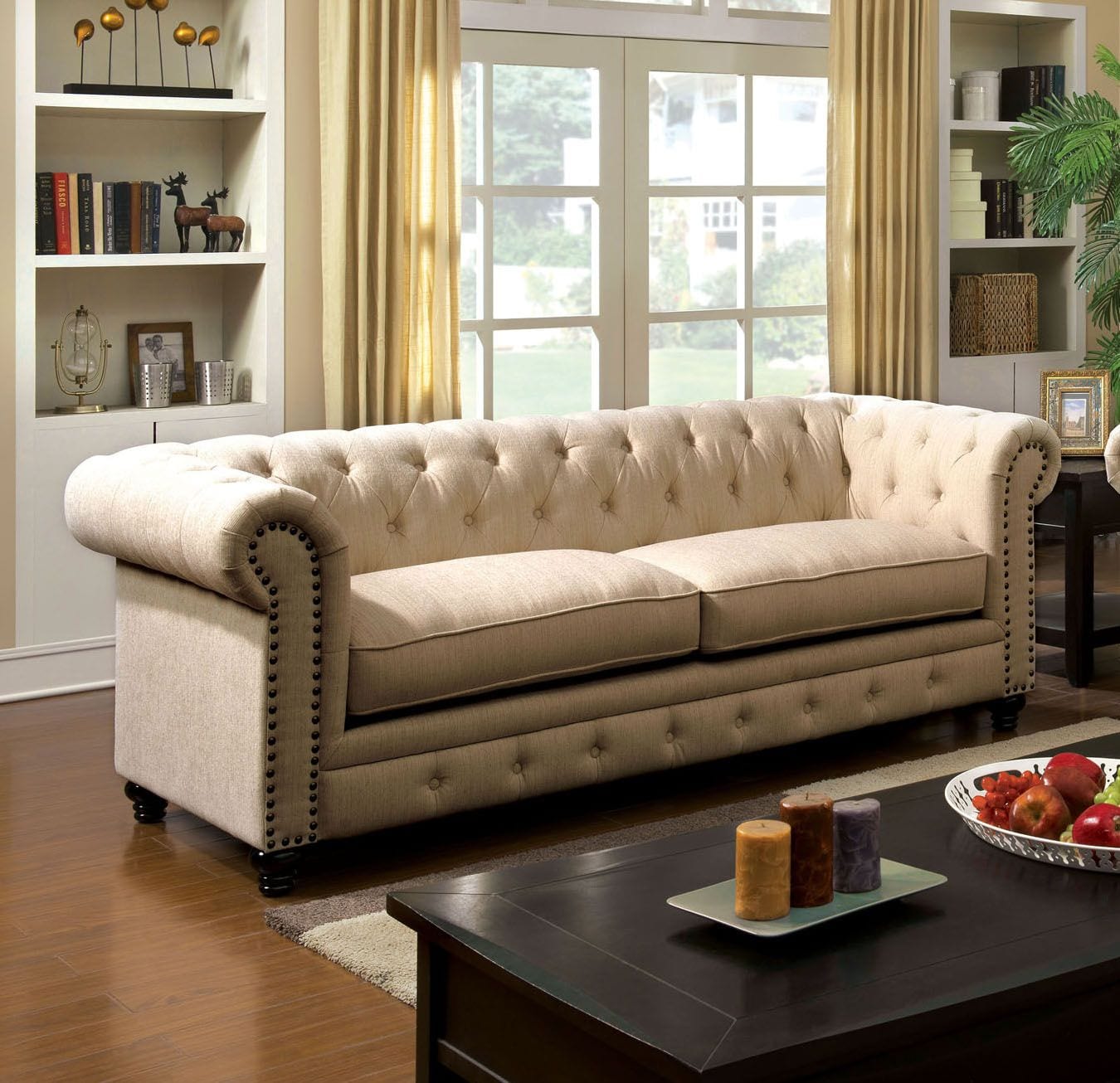 CM6269IV-SF Stanford Ivory Fabric Sofa Couch - Luchy Amor Furniture