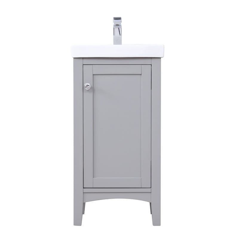 18 in. single bathroom vanity set in Grey - Luchy Amor Furniture