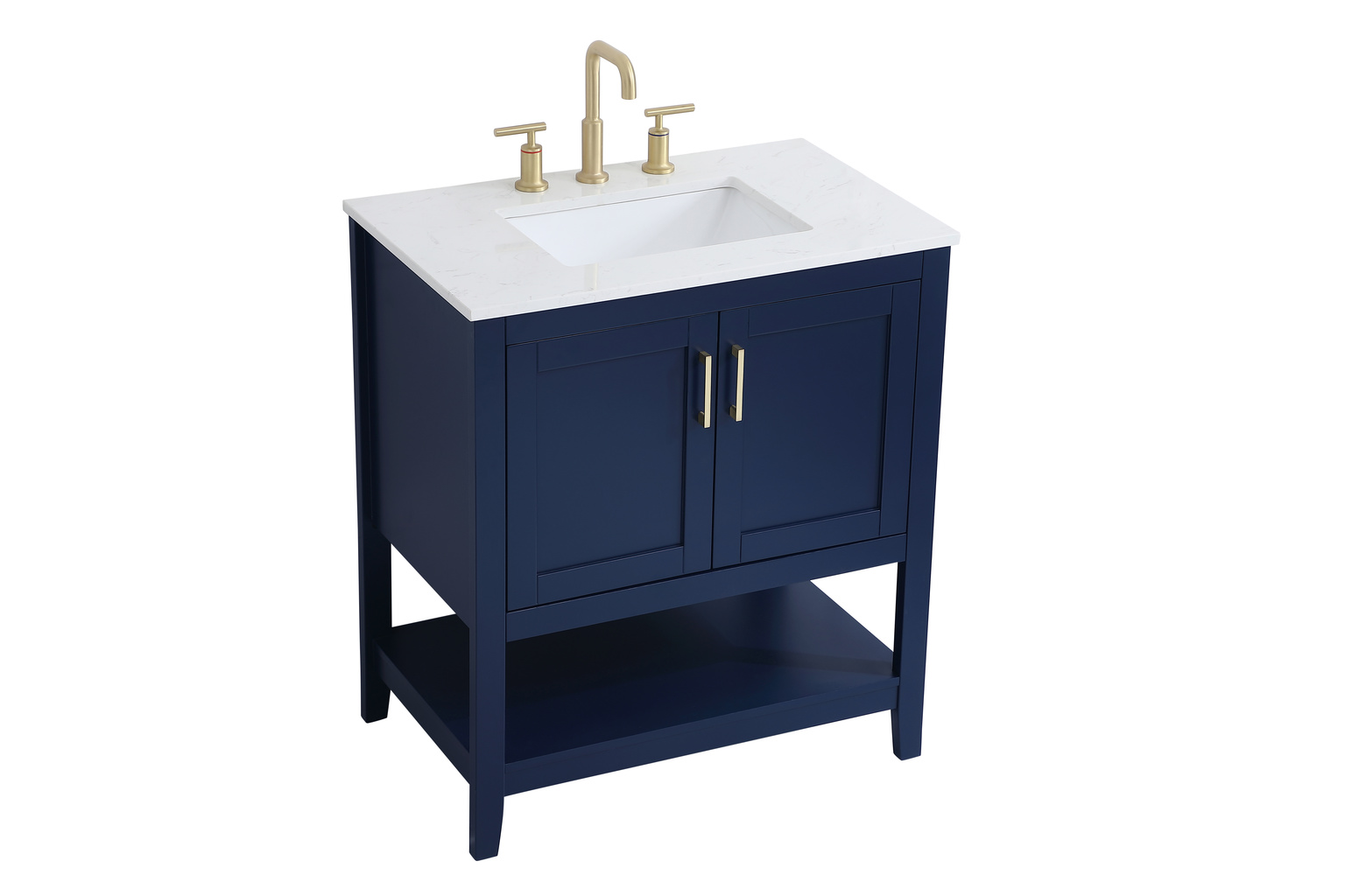30 inch Single Bathroom Vanity in Blue VF16030BL Luchy