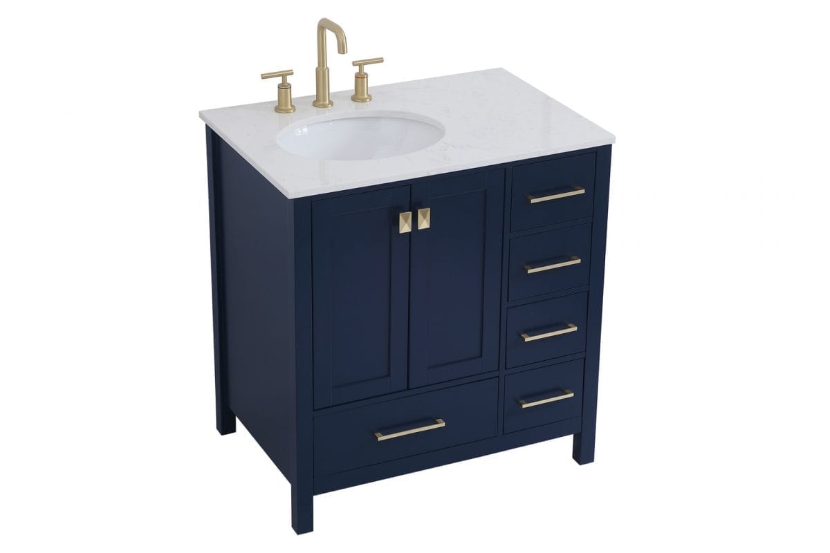 Touch 36 Single Bathroom Vanity Blue