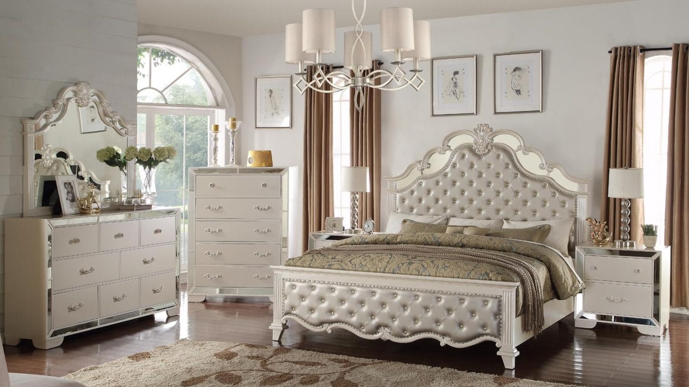 silver finish bedroom furniture